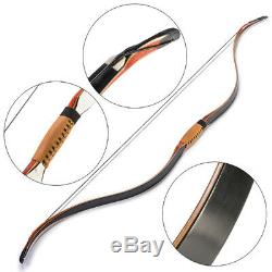 50Ibs Archery 50 Wood Recurve Bow Horsebow Practice Longbow with Bowstring