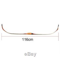50Ibs Archery 50 Wood Recurve Bow Horsebow Practice Longbow with Bowstring