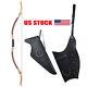 50lbs Traditional Hunting Archery Recurve Bow With Bow Case And Arrow Quiver Set