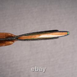 50inch Short Turkish Bow 20-50lb Queyue Green Curly Maple Recurve Bow Horse Bow