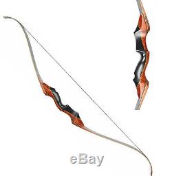 50lb Take Down Recurve Bow Handmade Wooden 58 Hunting Archery Longbow