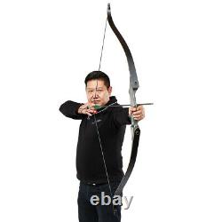 50lbs 60 Archery Hunting Recurve Bow Shooting Laminated Limbs Longbow Target