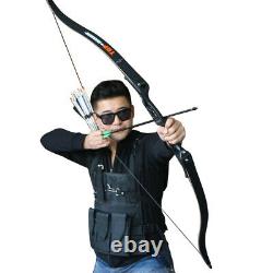 50lbs Archery 56 Takedown Recurve Bow Hunting Longbow & 6x Carbon Arrows Set