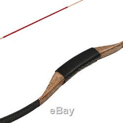 50lbs Archery Hunting Traditional Recurve Bow Mongolian Longbow with Wood Arrows