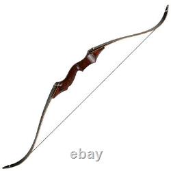 50lbs Takedown Recurve Bow 58 Archery Adult Hunting Target Wooden Longbow RH