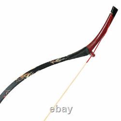 50lbs Traditional Archery Hunting Recurve Bow Mongolian Horsebow & Wooden Arrows