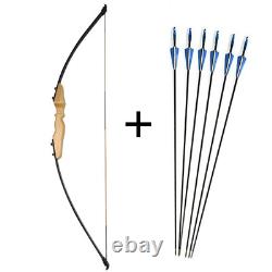 51'' 40 lbs Recurve bow Straight Takedown Bow Long Bow With Fiberglass Arrows