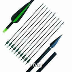 51 Archery Recurve Bow Arrows Set Takedown Right Hand Longbow Hunting 30-50lbs