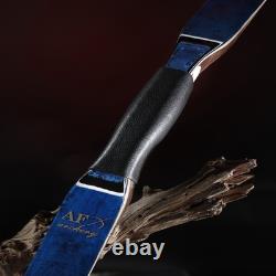 52'' AF archery Traditional Tatar Bow Blue Birds Maple Recurve Bow