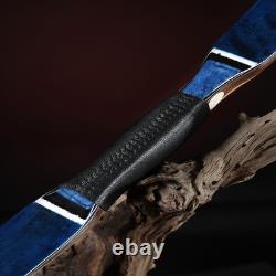 52'' AF archery Traditional Tatar Bow Blue Birds Maple Recurve Bow