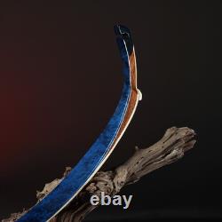 52'' AF archery Traditional Tatar Bow Blue Birds Maple Recurve Bow