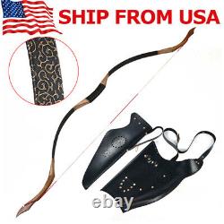 53 Archery Traditional Recurve Bow 30-50lbs Handmade Mongolian Horsebow Hunting