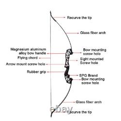 53inch Takedown Recurve Bow RH Target Arrows Archery Beginner Training 40lbs Bow