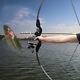 54 Black Fishing Recurve Bow Takedown Longbow Archery Fishing Reel Hunting 30lb
