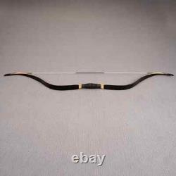 54 Glossy Black Tatar Recurve Bow Handmade Horse Bow for Hunting AF 45lbs
