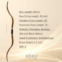 54 Tatar Recurve Bow Handmade Traditional Hunting Horse Bow for Adult 25-50lbs