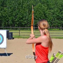 54 Tatar Recurve Bow Traditional Archery Hunting Bow for Adult Oak 35lbs