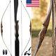 54 Traditional Longbow Recurve Bow 20-70lb Wooden Riser Archery Hunting Target