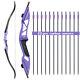 56 Archery Hunting Take-down Recurve Bow 18-50lbs Arrows For Adult Teenagers