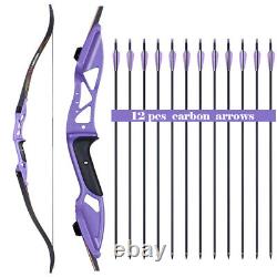 56 Archery Hunting Take-down Recurve Bow 18-50lbs Arrows for Adult Teenagers