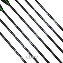 56 Archery Recurve Bow Set Takedown Carbon Arrows Hunting Shooting 30-50lbs