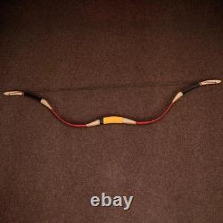 56 Handmade Mongolian Recurve Bow Red 50lbs Traditional Horse Bow AF Archery