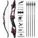 56inch Archery Recurve Bow 30-50lbs 3colors Bows With Spine 500 Carbon Arrow