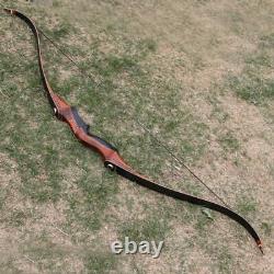 58 Archery 50lbs Takedown Recurve Bow Laminated Limbs Wooden Bow Hunting Target