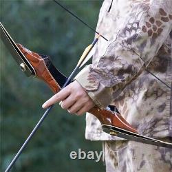 58 Archery Takedown Recurve Bow 50lbs Laminated Limb Wooden Bow Hunting Target