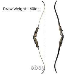58 Archery Takedown Recurve Bow Hunting 20-60lbs Limbs American Target Shooting