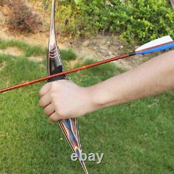 58'' Traditional Longbow 20-55lbs Takedown Triangle Bow Horsebow Archery Hunting
