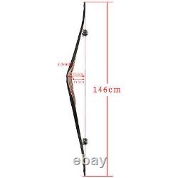 58 Triangle Longbow Traditional Bow 20-50lbs Archery Bamboo Recurve Bow Hunting