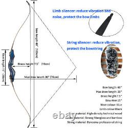 60 25-50lbs Wooden Riser Takedown Recurve Bow for Adult Archery Hunting Bow Set