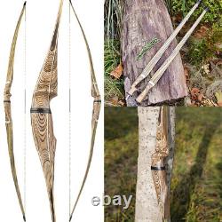 60 62 64 Takedown Longbow 20-50lbs Wood Riser Archery Traditional Bow Hunting