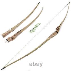 60 62 64 Takedown Longbow 20-50lbs Wooden Riser Traditional Archery Hunting