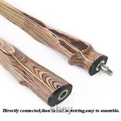 60 62 64 Takedown Longbow 20-50lbs Wooden Riser Traditional Archery Hunting