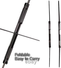 60 Archery Foldable Bow Right Hand Folding Survival Bow Hunting Target Arrows