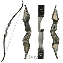 60 Archery Hunting Takedown Recurve Bow Laminated Limbs & Stringer RH 30-50lbs