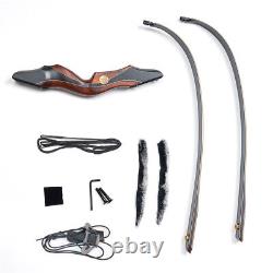 60 Archery Laminated Takedown Hunting Recurve Bow Set 30-50lbs Target Shooting