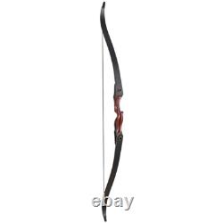 60 Archery Laminated Takedown Recurve Bow Set 30-50lbs Hunting Target Shooting