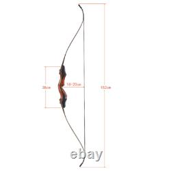 60 Archery Laminated Takedown Recurve Bow Set 30-50lbs Hunting Target Shooting