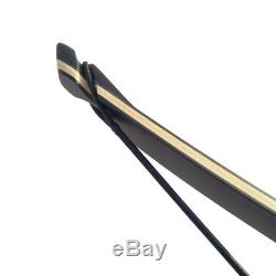 60 Archery Longbow Takedown American Hunting Recurve Bow 30-60lbs Bamboo Core