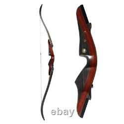 60'' Archery Recurve Bow 20-55lbs Wooden Riser Takedown Target Shoot Hunting