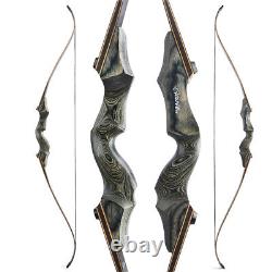60'' Archery Recurve Bow 20-60lbs Limbs Wooden Takedown Bow RH LH Hunting Target