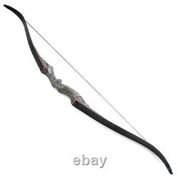 60'' Archery Recurve Bow 20-60lbs Limbs Wooden Takedown Bow RH LH Hunting Target