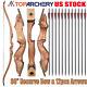 60 Archery Recurve Bow 20-60lbs Takedown Wooden Bow Carbon Arrow Target Hunting