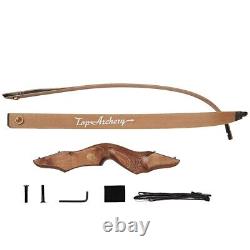 60 Archery Recurve Bow 20-60lbs Takedown Wooden Bow Carbon Arrow Target Hunting