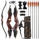 60 Archery Recurve Bow 25-50lb Laminated Limbs Left Hand Outdoor Hunting Target