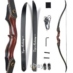 60 Archery Recurve Bow 25-50LB Laminated Limbs Left Hand Outdoor Hunting Target