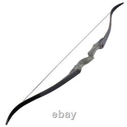 60'' Archery Recurve Bow 25-60lbs Takedown Wooden Riser Hunting Shooting Target
